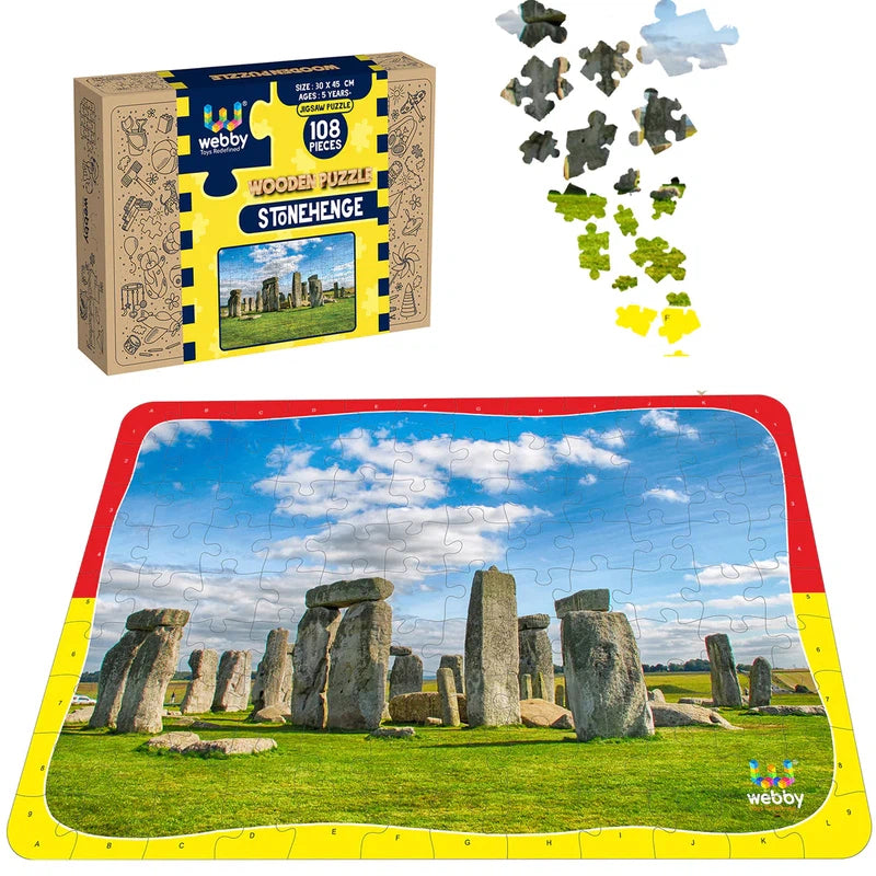 Wooden Puzzle for chill fun-Stonehenge Wooden Jigsaw Puzzle, 108 Pieces