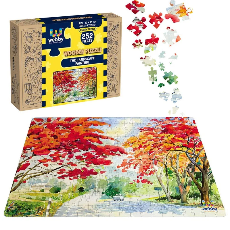 Wooden Puzzle for health gifts-The Landscape Painting Wooden Jigsaw Puzzle, 252 Pieces