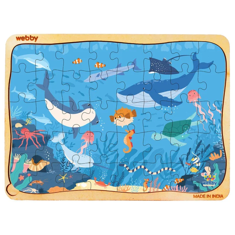 Wooden Puzzle for class tools-The Ocean Wooden Jigsaw Puzzle, 40pcs