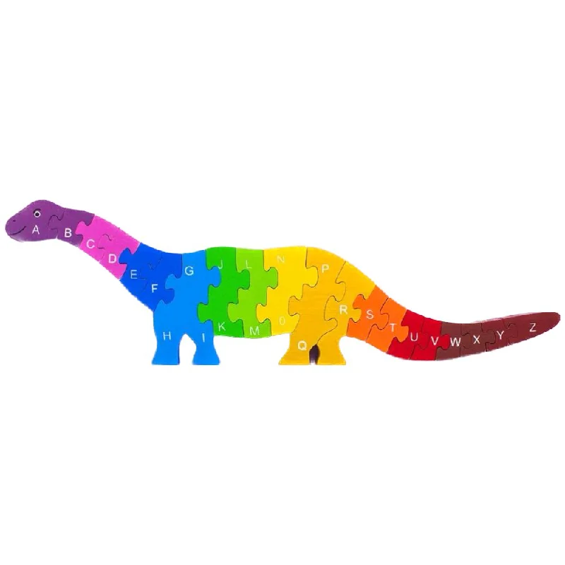 Wooden Puzzle for terrace joy-Wooden A-Z Jigsaw Puzzle - Apatosaurus