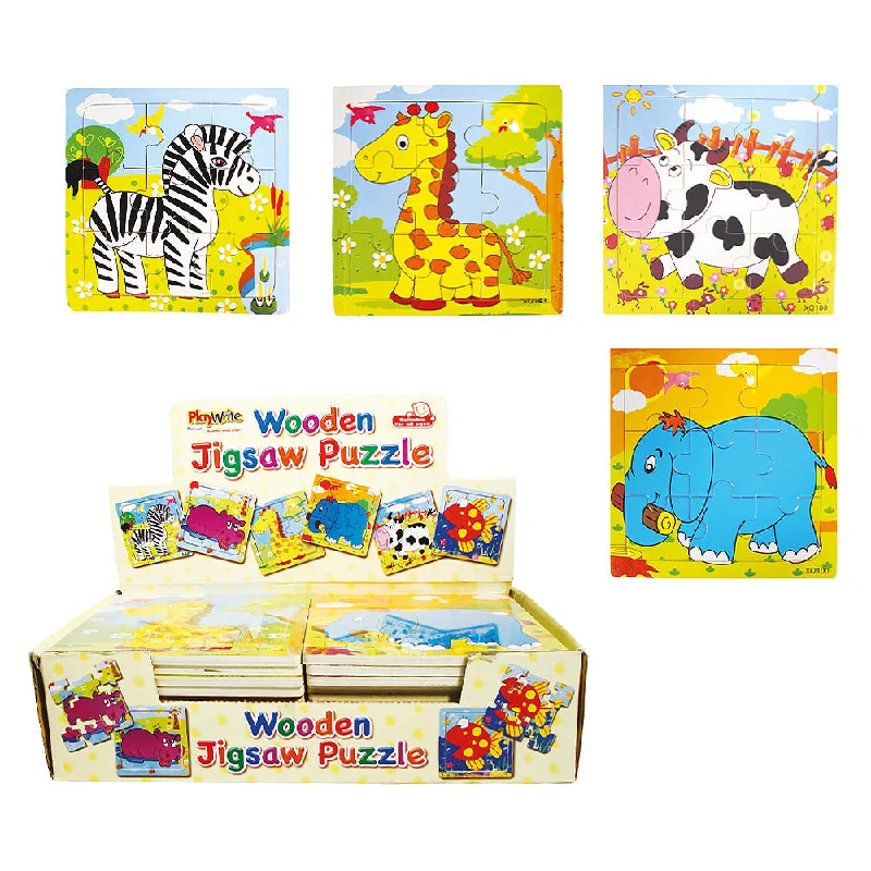 Wooden Puzzle for wet fun-Wooden Animal Jigsaw Puzzle