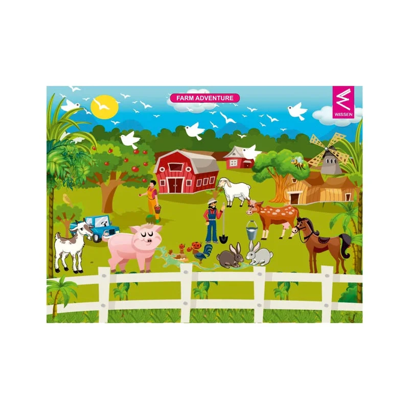 Wooden Puzzle for flight fun-Wooden Jigsaw Puzzle Farm Theme