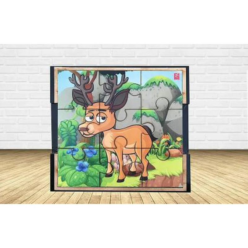 Wooden Puzzle for park puzzles-Wooden Jigsaw Puzzle Deer Shape