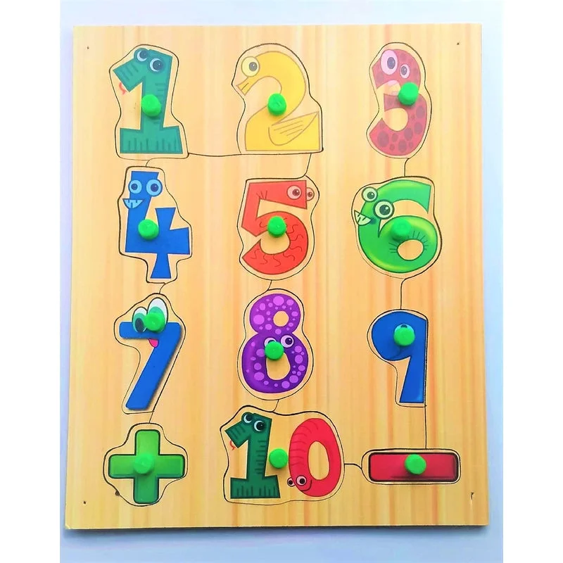 Wooden Puzzle for pupil fun-Wooden Jigsaw Puzzles Early Pre-School Learning Toy - Numbers