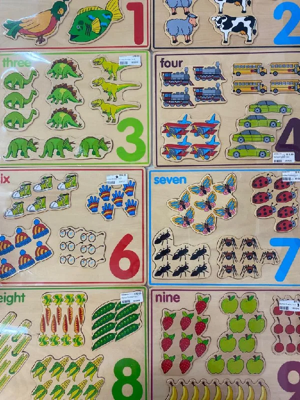 Digital Plaything for indoor entertainment-Wooden Number Puzzles