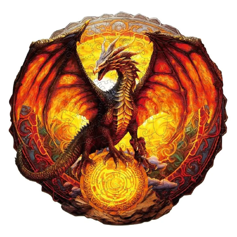 Wooden Puzzle for farm fun-Wooden Puzzles For Adults, Fiery Dragon (L 290Pcs) Wooden Jigsaw Puzzles Kids,