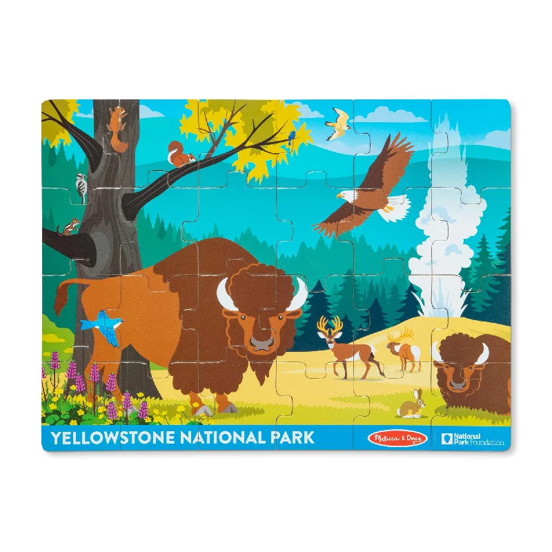 Wooden Puzzle for camp days-Yellowstone National Park Wooden Jigsaw Puzzle – 24 Pieces