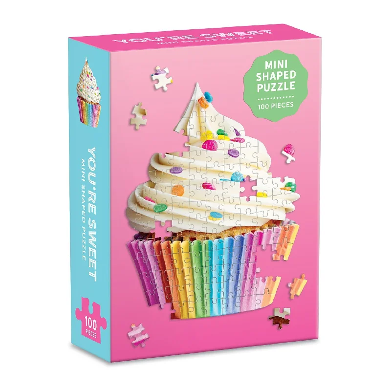 You're Sweet Cupcake 100 Piece Mini Shaped Jigsaw Puzzle