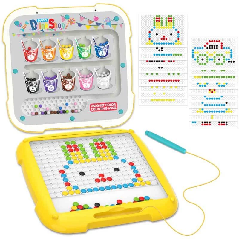 Digital Plaything for seasonal fun-2-in-1 Magnetic Color and Number Maze