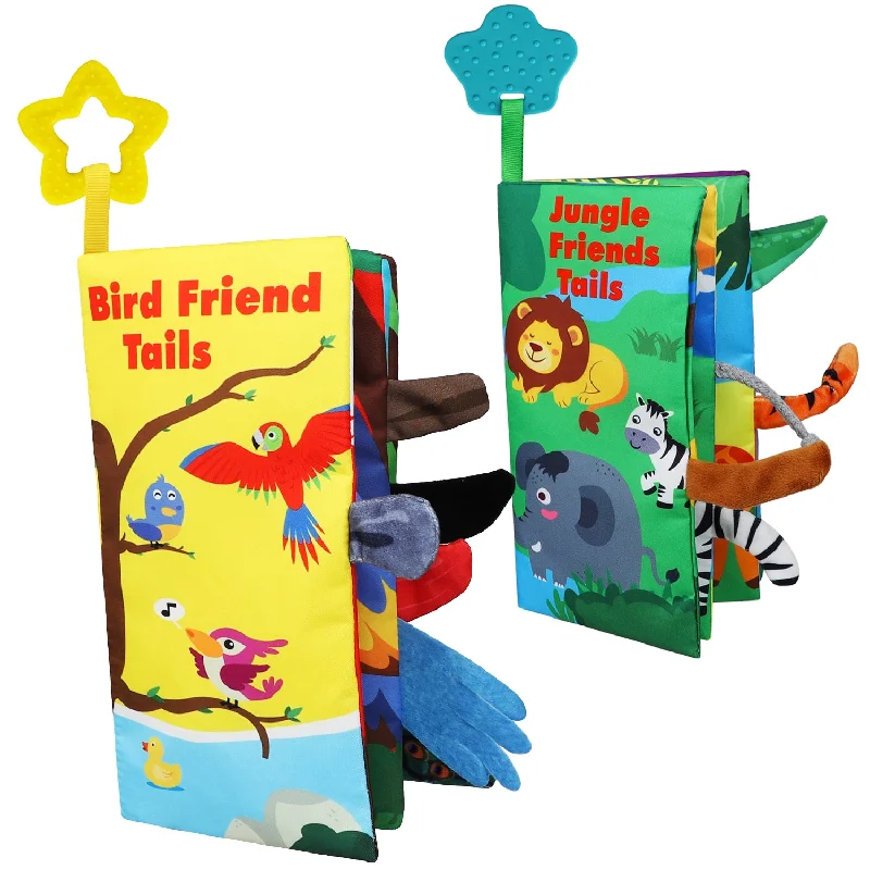 Interactive Books for sunny afternoons-2 Pack Soft Baby Book