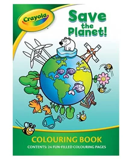 Interactive Books for relaxation reads-Alligator Books Crayola Save The Planet Colouring Book - English