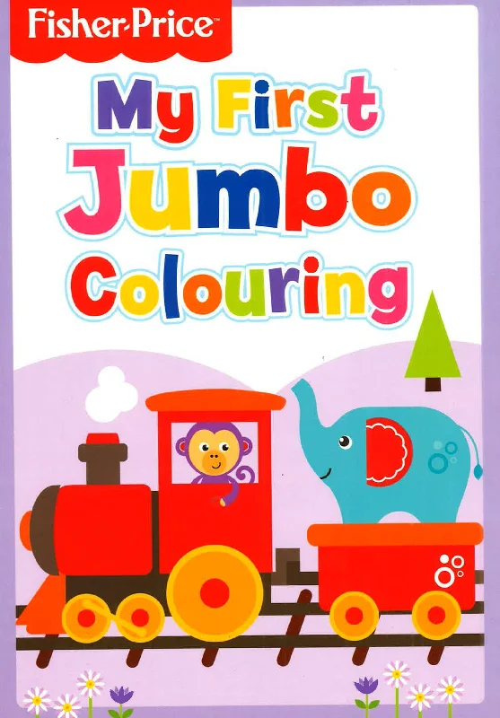 Interactive Books for after-school play-Alligator Books Fisher Price My First Jumbo Colouring Book - English