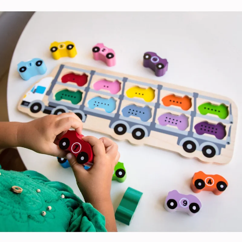 Digital Plaything for plant designs-Car Wooden Number Puzzle