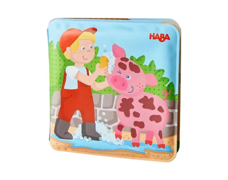 Wooden Puzzle for deck fun-Color Changing Bath Book - Farm Animals