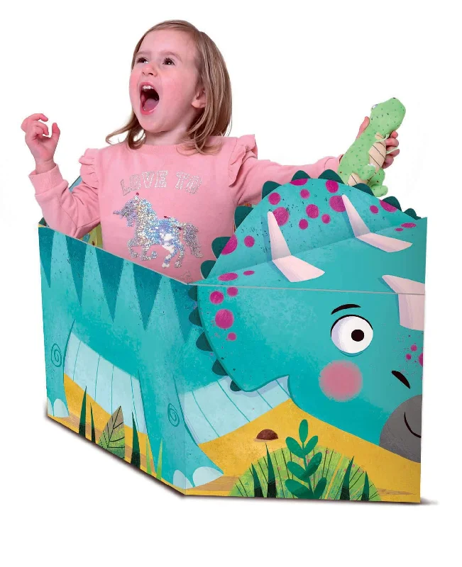 Interactive Books for family bonding-Convertible Dinosaur By Claire Philip Great Value Sit In Dino, Interactive Playmat & Fun Storybook - Ages 2+ - Board Book