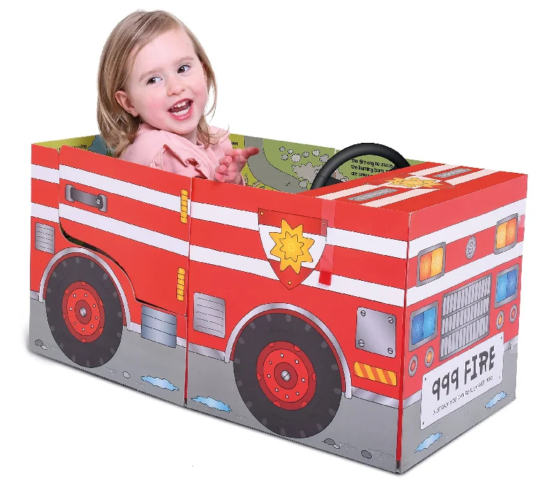 Interactive Books for preschool crafts-Convertible Fire Engine – Great Value Sit In Fire Engine, Interactive Playmat & Fun Storybook By Amy Johnson - Ages 2+ - Board Book