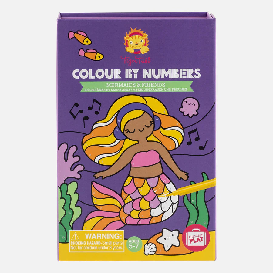 Digital Plaything for arctic fun-Tiger Tribe - Colour by Numbers- Mermaids and Friends