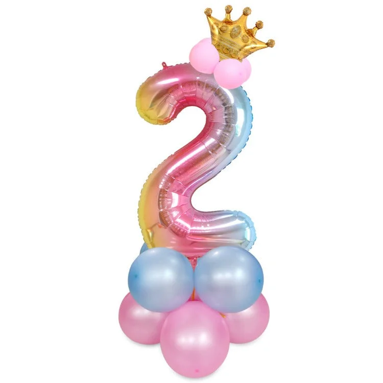 Digital Plaything for Easter challenges-Crown Birthday Balloon Set | Number 2