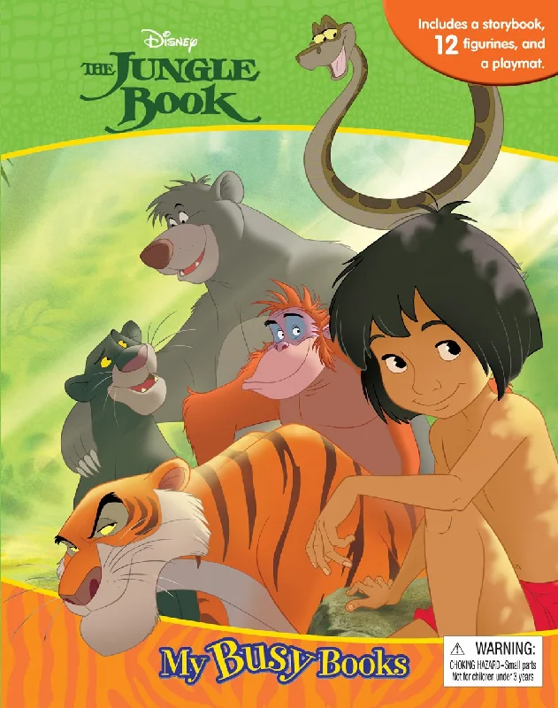 Interactive Books for long stories-DISNEY JUNGLE BOOK MY BUSY BOOK - Multicolour