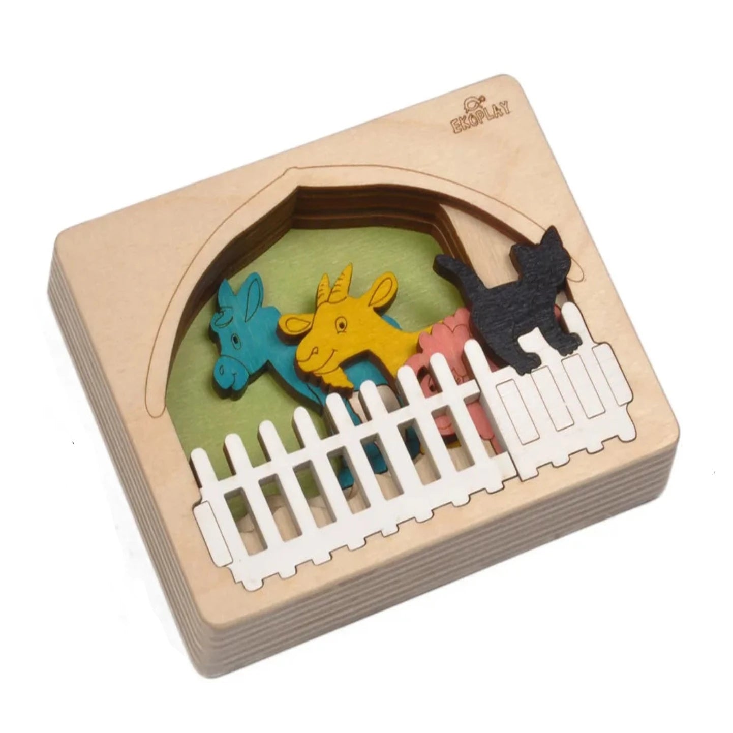 Wooden Puzzle for harvest joy-Farm Animals 3-Dimensional Layer Puzzle