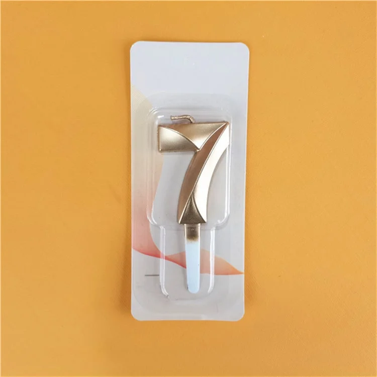 Digital Plaything for mammal fun-Golden Birthday Candle | Number 7