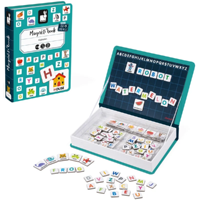 Interactive Books for stress relief-Janod English Alphabet Magneti' Book