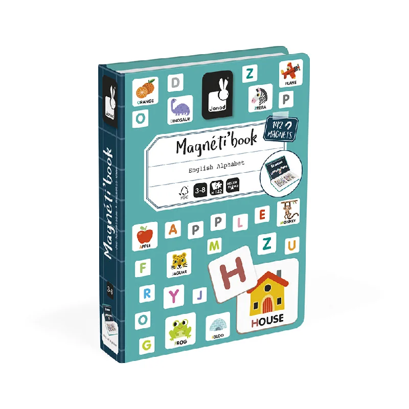 Interactive Books for backyard fun-Janod Magneti'book English Alphabet