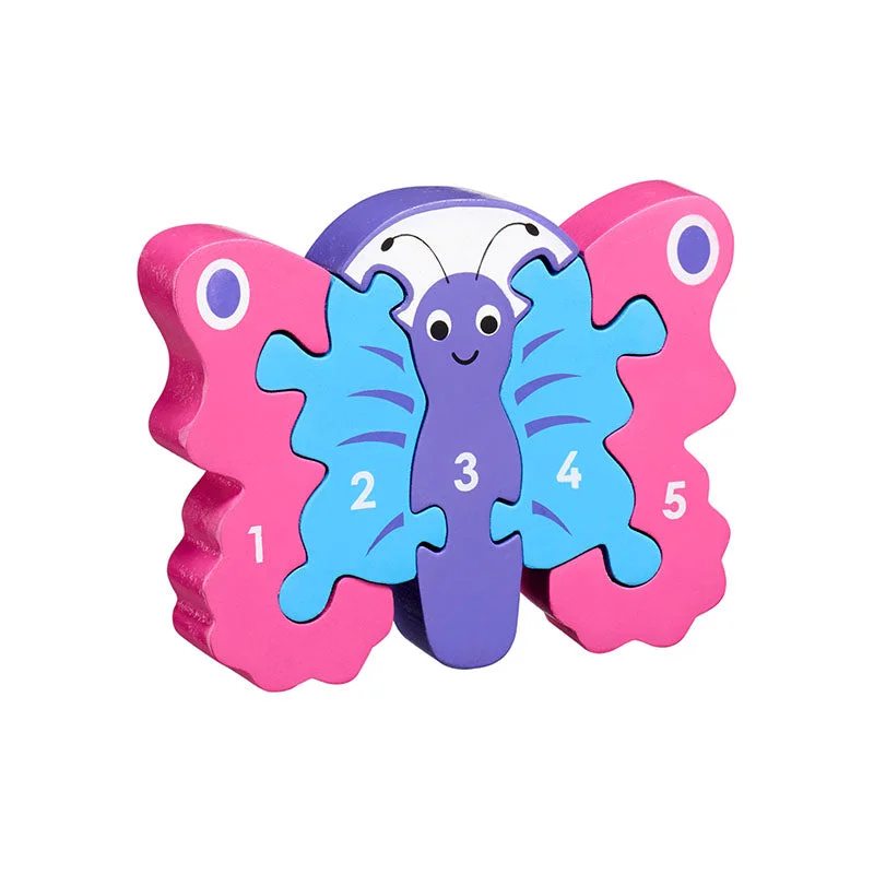 Digital Plaything for after-school fun-Lanka Kade Fairtrade Number Puzzle 1-5 Butterfly