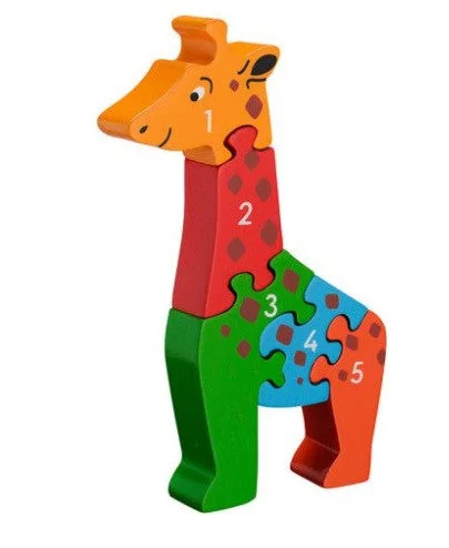 Digital Plaything for holiday play-Lanka Kade Fairtrade Number Puzzle 1-5 Giraffe