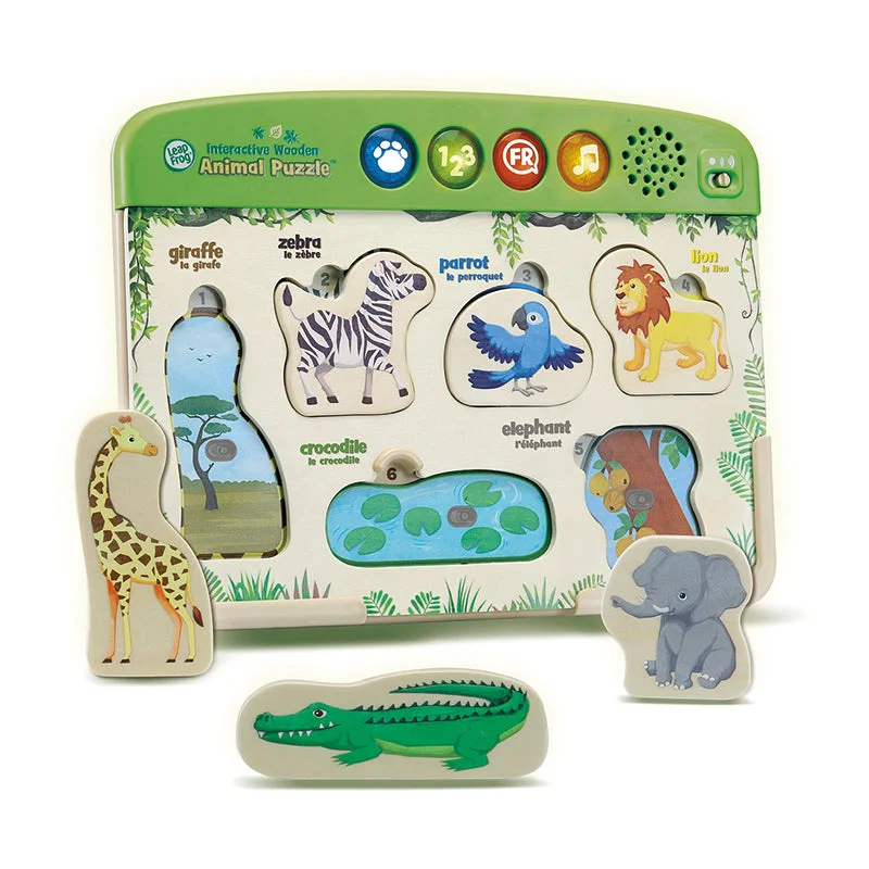 Interactive toys for creative learning-LeapFrog Interactive Wooden Animal Puzzle