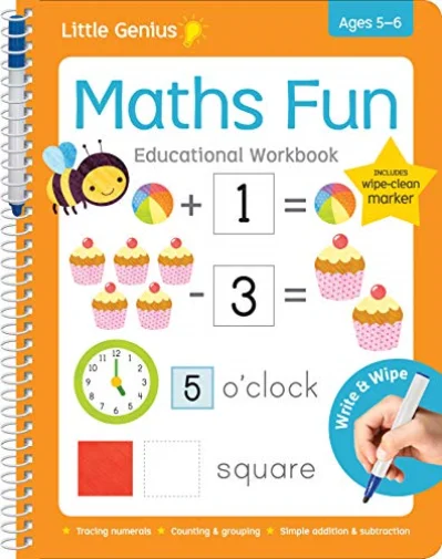 Interactive Books for toddler giggles-Little Genius Educational Workbook - Maths