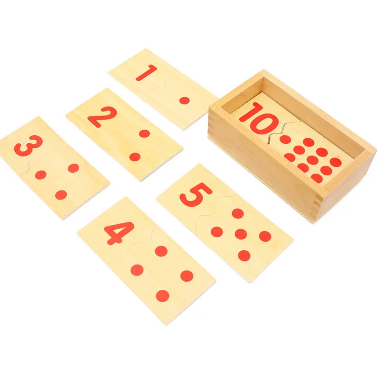 Digital Plaything for wildlife play-Wood Number & Dots Matching Puzzle