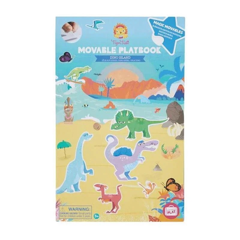 Interactive Books for stress relief-Movable Playbook - Dino Island