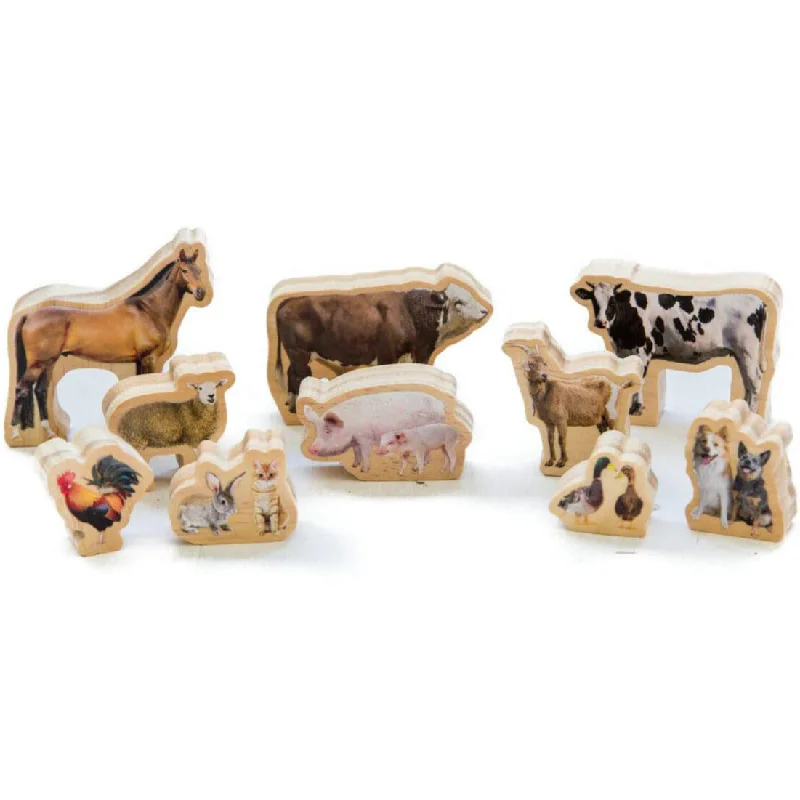 Wooden Puzzle for spring treats-My Wooden Farm Animals Set