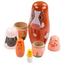 Wooden Puzzle for sea play-Nesting Dolls Farm Animals