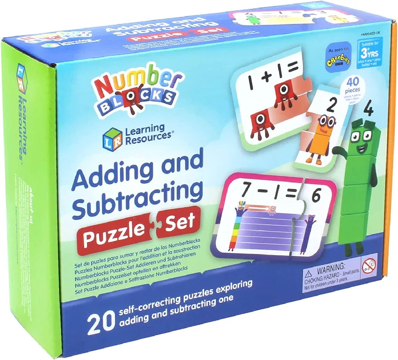 Digital Plaything for Christmas play-Numberblocks Adding and Subtracting Puzzle Set by Learning Resources - Ages 3 Years+