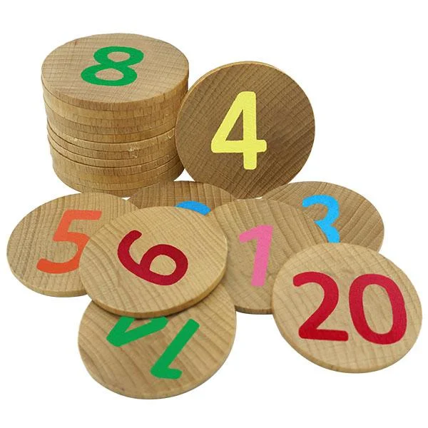 Digital Plaything for picnic games-Numbers 1-20 Wooden Matching Pairs Colour