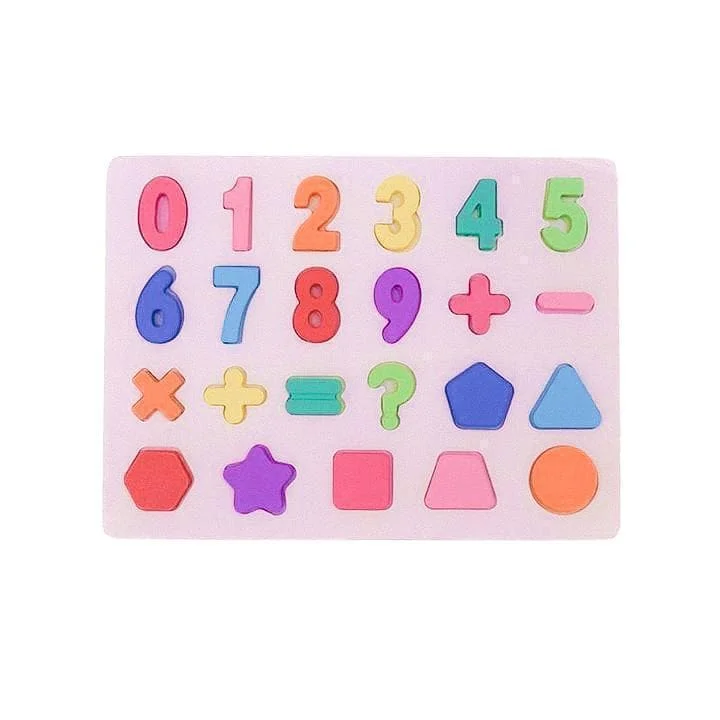 Digital Plaything for Christmas fun-Numbers and Shapes Puzzle Set