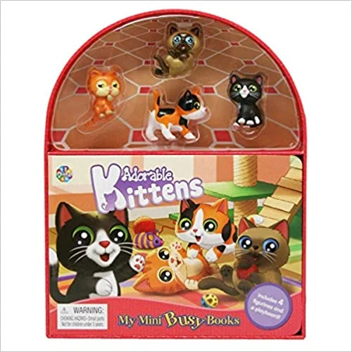 Interactive Books for college students-Phidal Adorable Kittens Mini Busy Books - Multicolor