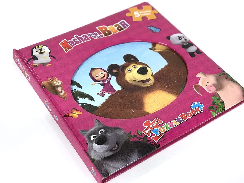 Interactive Books for rainy days-Phidal Animaccord Masha & The Bear My First Puzzle Book - English