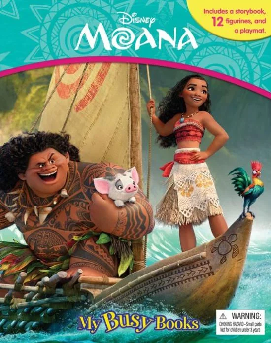 Interactive Books for snowy nights-Phidal Disney Moana My Busy Books - English