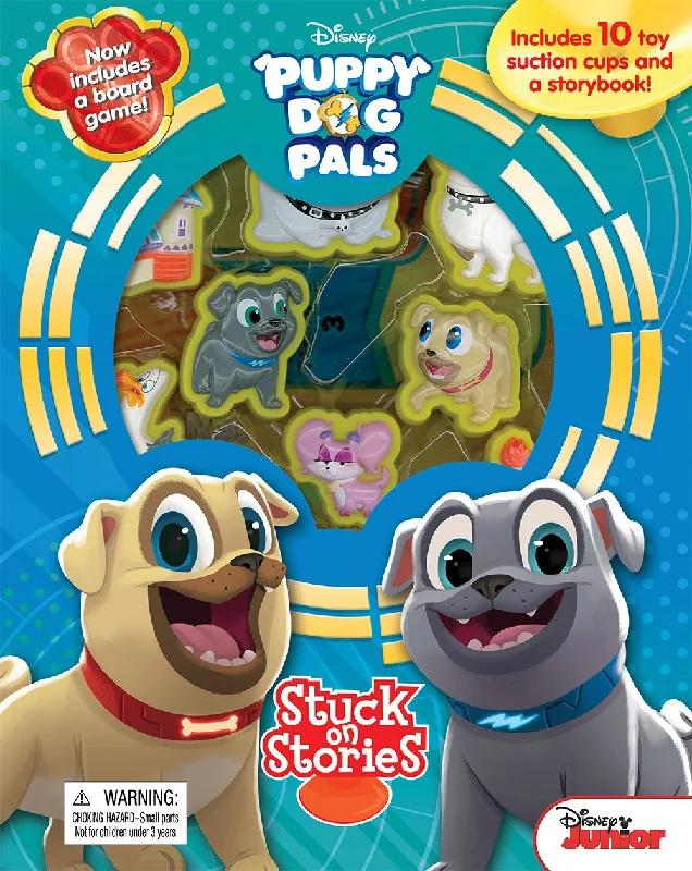 Interactive Books for spring blooms-Phidal Disney's Jr. Puppy Dog Pals Activity Book Stuck on Stories - Multicolour