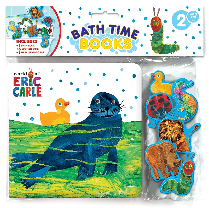 Interactive Books for summer play-Phidal Eric Carle Bathtime Water Proof Book - English