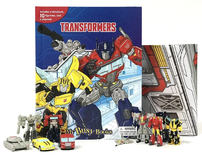 Interactive Books for preschool crafts-Phidal Hasbro Transformers My Busy Books - English