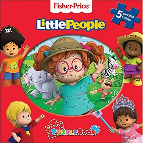 Interactive Books for quick reads-Phidal Mattel Fisher Price Little People My First Puzzle Book - English