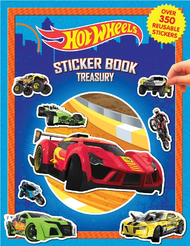 Interactive Books for Thanksgiving fun-Phidal Mattel's Hot Wheels Sticker Book Treasuries - Multicolour