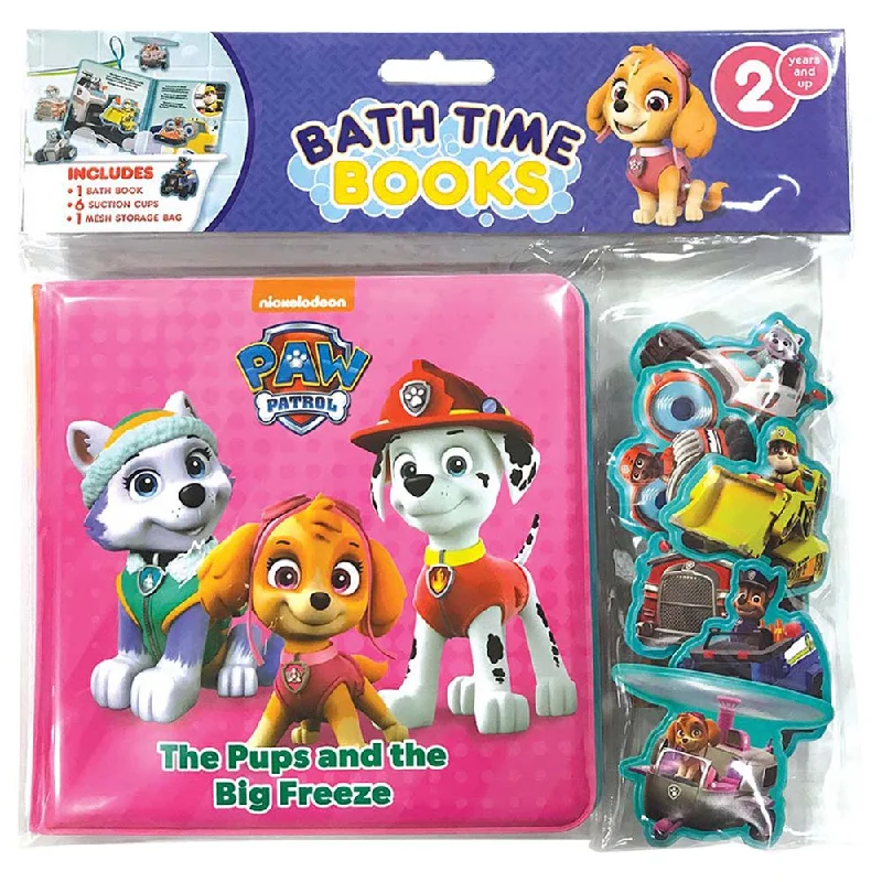 Interactive Books for party favors-Phidal Nick Paw Patrol Girls Bath Time Water Proof Book - English