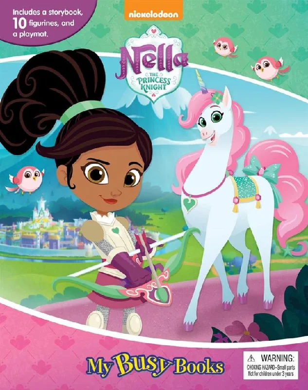 Interactive Books for flower gardens-Phidal Nickelodeon Nella the Princess Knight My Busy Books - English