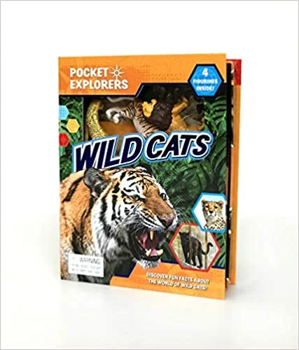 Interactive Books for high school fun-Phidal Wild Cats Pocket Explorers Book - English