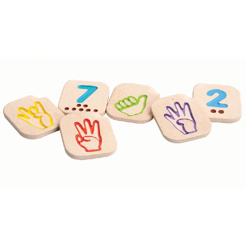 Digital Plaything for middle schoolers-Plan Toys Hand Sign Numbers